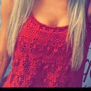 Maroon crochet top